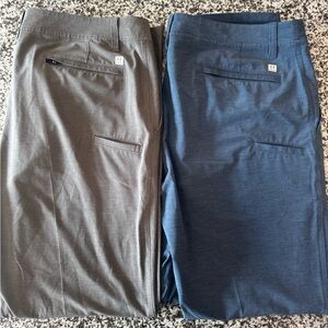 Two Pairs of Men's Huk Gray and Blue Fishing Pants